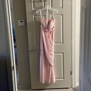 Light pink bridesmaids dress, size 12, from David’s Bridal.